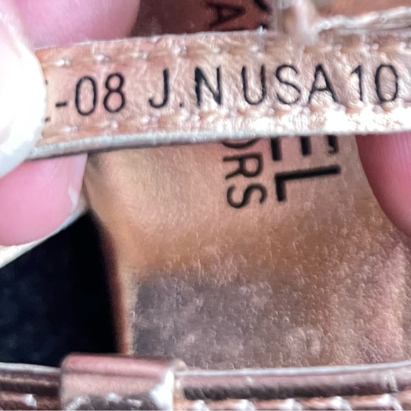 Girls Michael Kors Lil‎ Mandy Thong Sandals Gold Size 10 - Picture 4 of 5